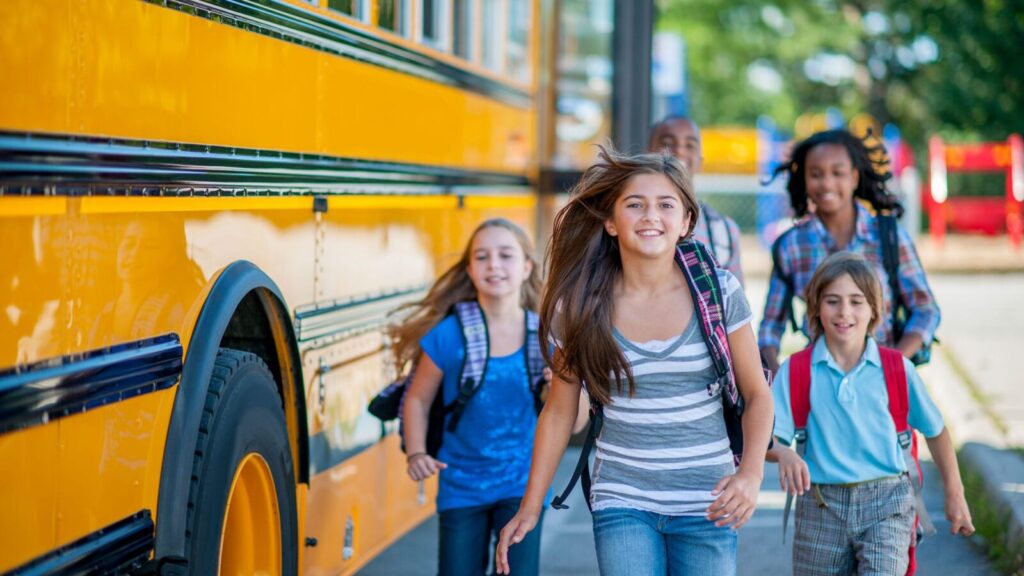 Students Going to School