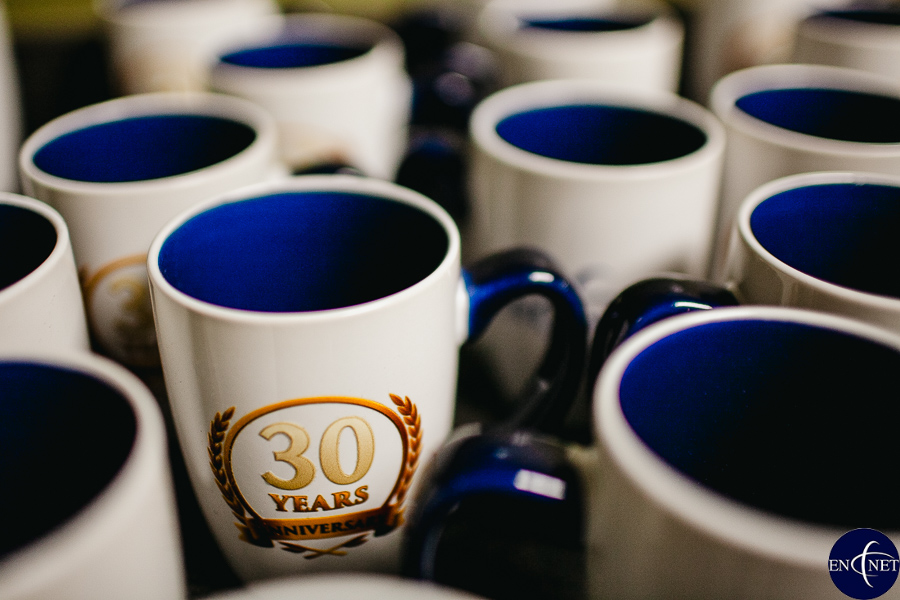 En-Net Services 30 year anniversary mug celebrating milestone in Frederick Maryland